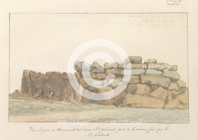 Monument of Phoenicians or Carthagenians on the island of Gozo, 1778. Creator: Louis Ducros.