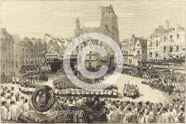 Les Funérailles de L'Amiral Courbet, 1885. Creator: Auguste Lepere.