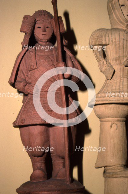 Japanese Warrior, Haniwa Tomb Figure, c300-550. Artist: Unknown.