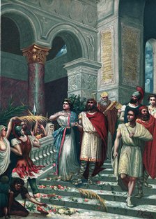 Wedding of the Roman patrician Gala Placidia with the Goth King Ataulfo in Barcelona.