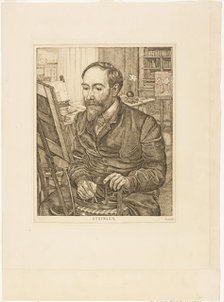 Portrait of Théophile Alexandre Steinlen, 1900/01. Creator: Pieter Dupont.