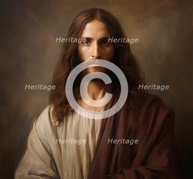 AI Image - Illustration of Jesus Christ, 2023. Creator: Heritage Images.