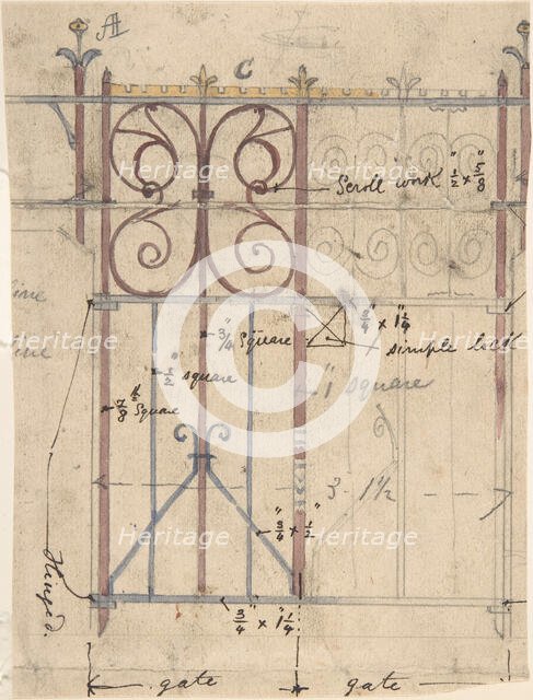 Design for a Church Gate, ca. 1880. Creator: Richardson Ellson & Co.