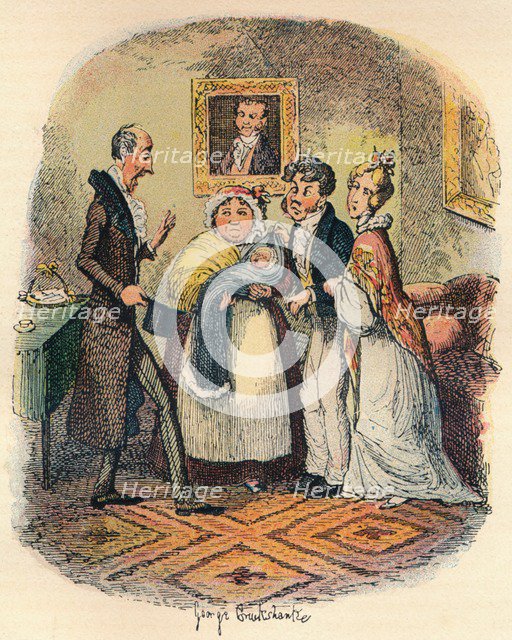 'Bloomsbury Christening', c1900. Artist: George Cruikshank.