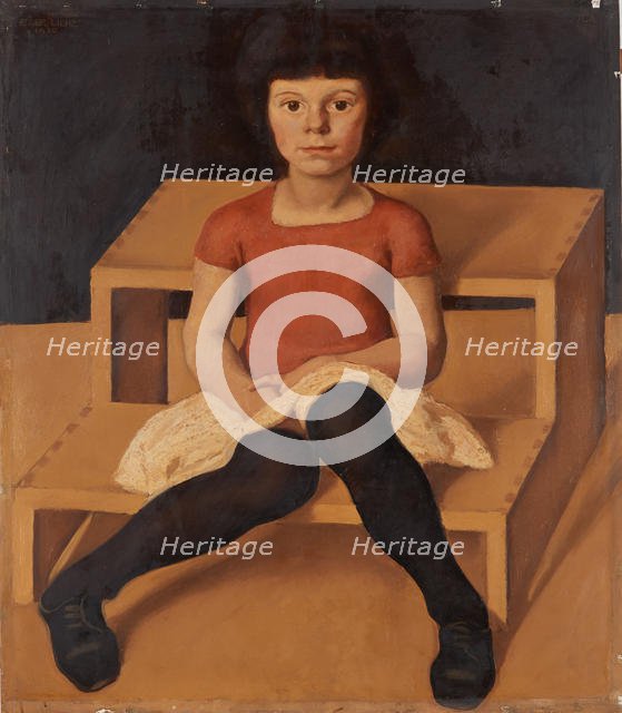 Ila, the younger daughter of the artist, 1920. Creator: Egger-Lienz, Albin (1868-1926).