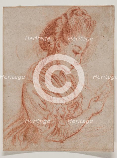 Woman Reading a Letter, between 1775 and 1780. Creator: Unknown.