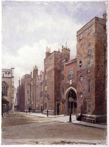 Lincoln's Inn Gatehouse, London, 1879. Artist: John Crowther