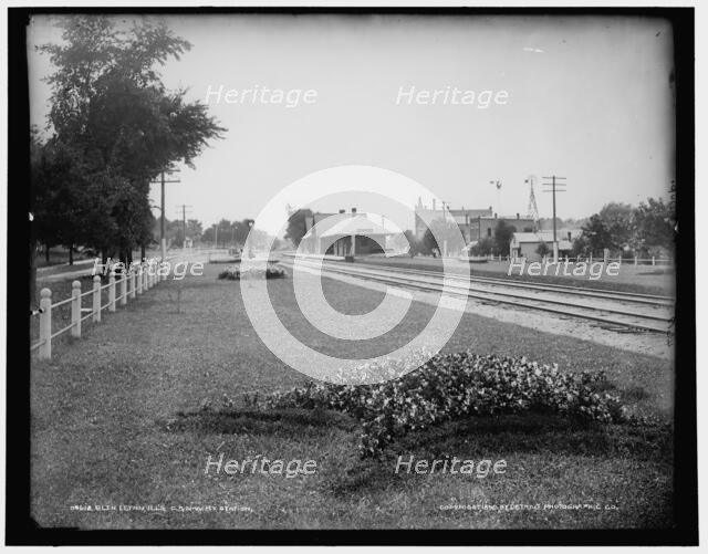 Glen Elynn i.e. Ellyn, Ill.'s C & N.W. Ry. station, c1898. Creator: Unknown.