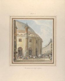 La Halle aux Blés, Exterior View, ca. 1810. Creator: Pierre Francois Leonard Fontaine.