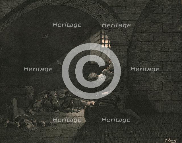 "Then, fasting got the mastery of grief", c1890.  Creator: Gustave Doré.