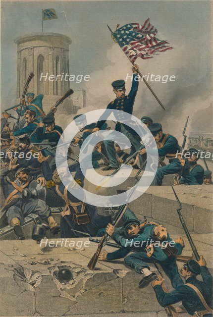 Storming of Chapultepec, 1877. Artist: Unknown