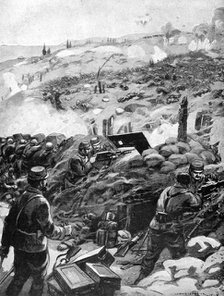 'Combat in the Dardanelles, Achi Baba', 1915. Artist: Unknown