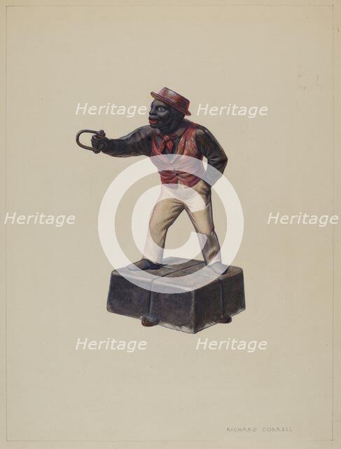 Hitching Post, c. 1937. Creator: Richard Correll.