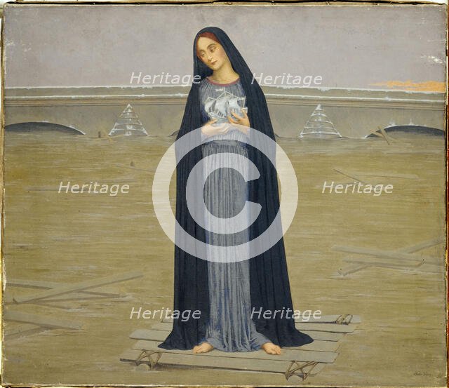 The flooded city, also known as "Fluctuat Nec Mergitur", 1910. Creator: Alexandre Seon.