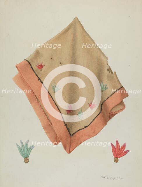 Piano Cover, c. 1940. Creator: Carl Buergerniss.