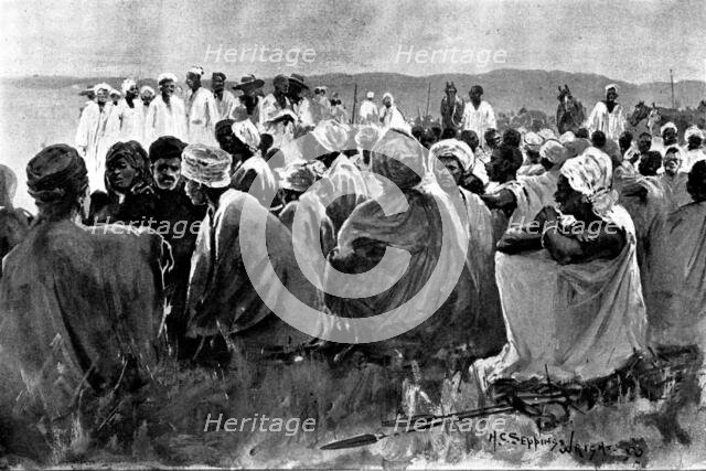 The British Expedition from Accra to the Gold Coast Hinterland: palaver with Amrahia, 1898. Creator: Unknown.