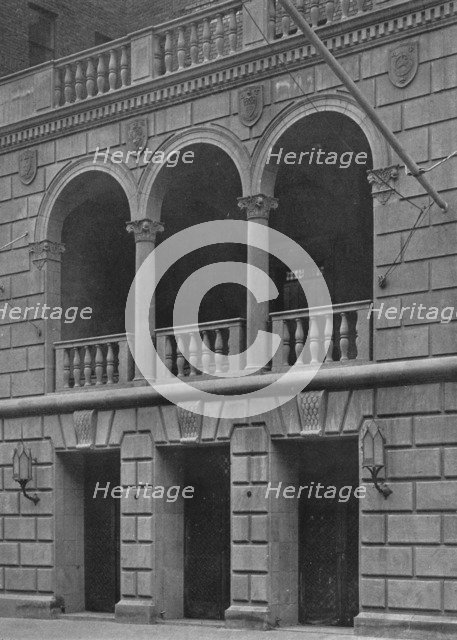 Main entrance of the Fraternity Clubs Building, New York City, 1924. Artist: Unknown.