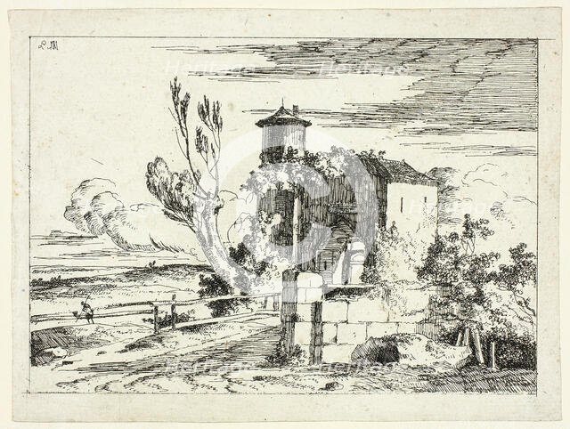 Landscape with Old Gateway, 1779–97. Creator: Louis Gabriel Moreau.