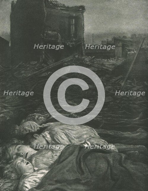 ''Leurs "Heros de L'Air" ont attaque la "Fortresse Paris" .', 1916. Creator: J Simont.