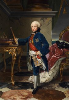 Portrait of King Ferdinand IV of Naples and Sicily (1751-1825), 1759. Creator: Mengs, Anton Raphael (1728-1779).