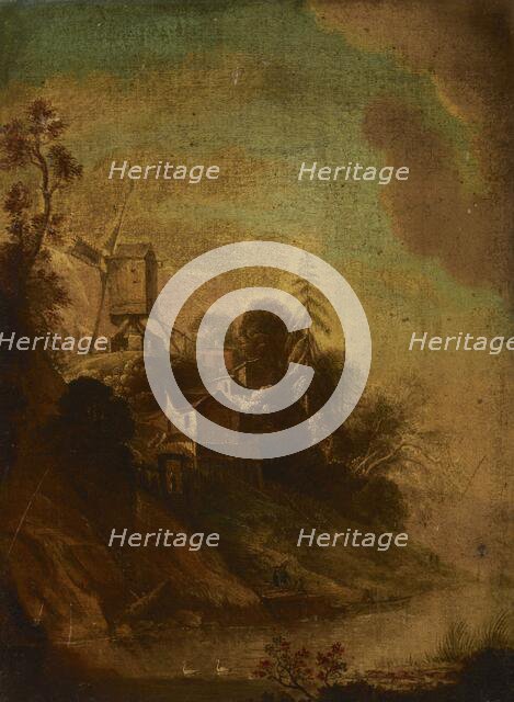 Landscape with a Windmill, 19th century. Creator: Unknown.