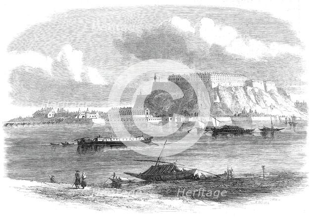 The town and fortress of Peterwarden, on the Danube - from a drawing by S. Read, 1860. Creator: Mason Jackson.