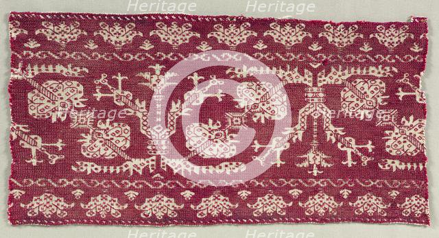 Embroidered Fragment of a Mattress or Curtain Trimming, 19th century. Creator: Unknown.