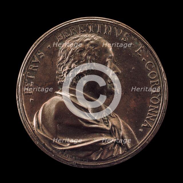 Pietro da Cortona, 1596-1669, Italian Painter [obverse], 1669. Creator: Charles-Jean-François Chéron.