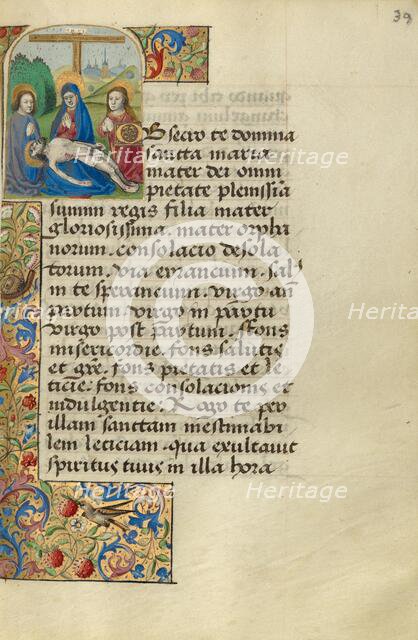 Pietà; Poncher Hours, about 1500. Creator: Master of Jacques de Besancon.