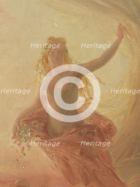 Esquisse pour l'Hôtel de Ville de Paris : Le jour écartant les voiles de la nuit, c.1851. Creator: Léon Cogniet.