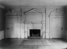 Plain Dealing, fireplace wall, Charlottesville vicinity, Albemarle Co., Virginia, c1890 - 1940. Creator: Frances Benjamin Johnston.