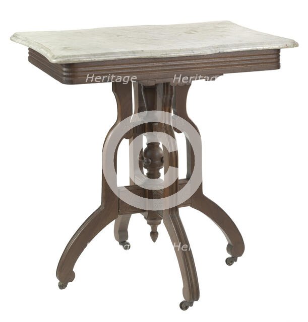 Marble-top table from the home of Robert Smalls, 1875. Creator: Unknown.
