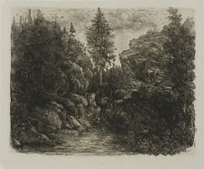 Rocky Landscape, 1880. Creator: Rodolphe Bresdin.