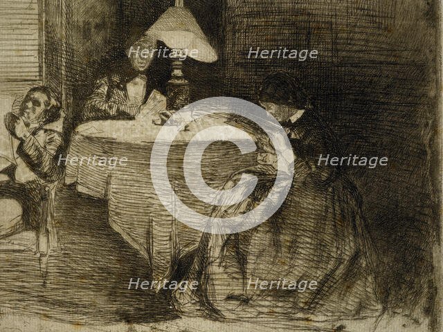 The music room, 1858. Creator: James Abbott McNeill Whistler.