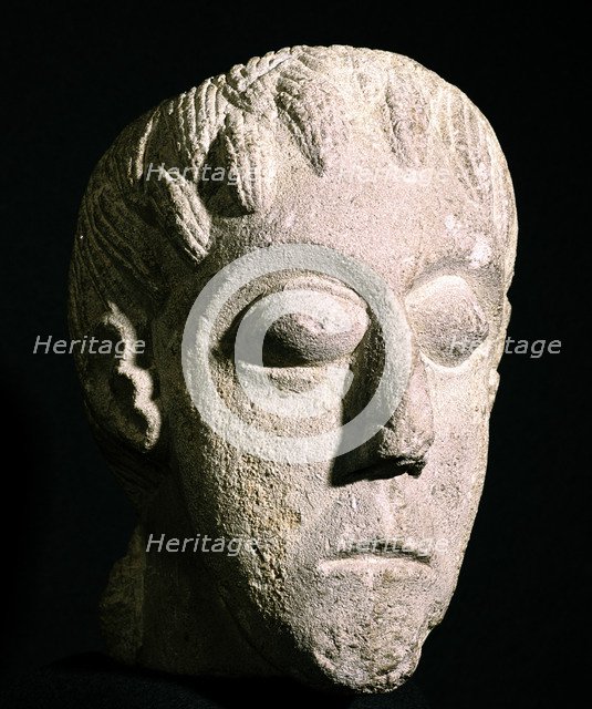 Celtic head, Bon Marche site, Gloucester, England. Artist: Unknown