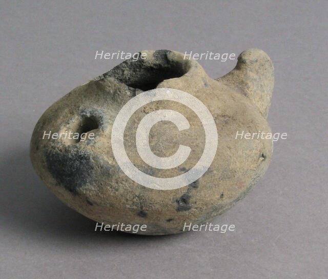Oil Lamp, Coptic, 4th-7th century. Creator: Unknown.