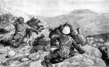 The Transvaal War: all that we saw of the Boers at Majuba Hill, 1881.  Creator: Unknown.