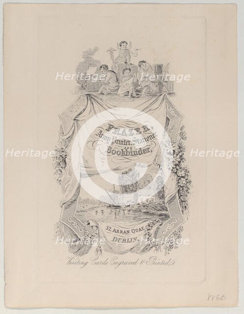 Trade Card for Frazer, Army Printer, Stationer and Bookbinder, 19th century. Creator: Anon.