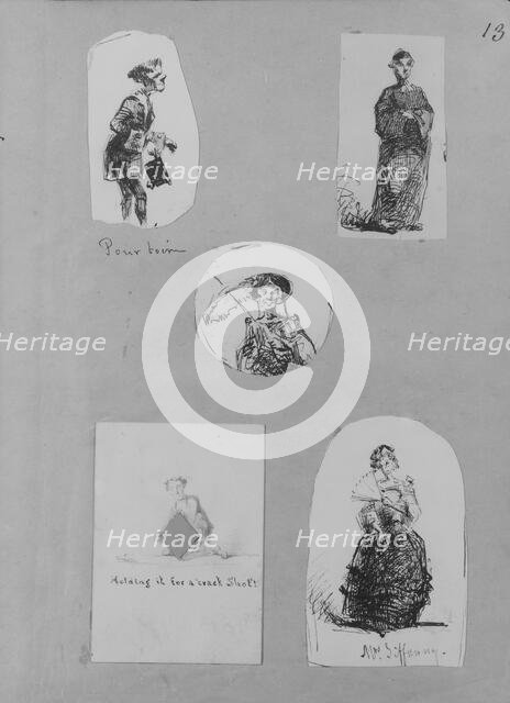 Holding it for a "Crack Shot!" (from Sketchbook), 1854-55. Creator: James Abbott McNeill Whistler.