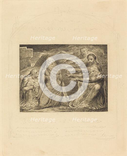 Job Rebuked by His Friends, 1825. Creator: William Blake.