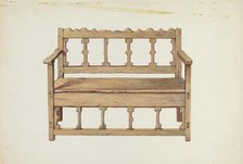 Bench, 1935/1942. Creator: Dana Bartlett.