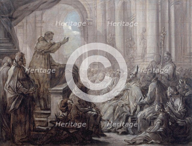 La prédication de saint Augustin devant Valère. Esquisse pour le tableau du chœur de..., c1755. Creator: Carle van Loo.