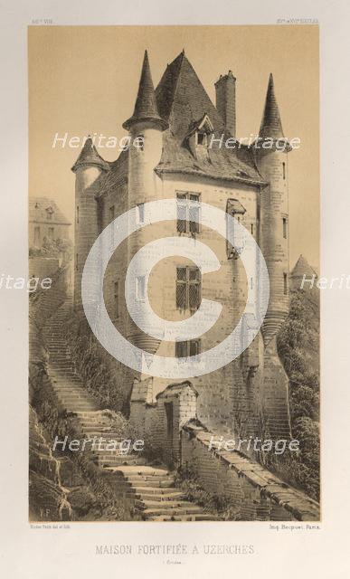 ...Pl. 60, Maison Fortifiée À Uzerches (Corrère), 1860. Creator: Victor Petit (French, 1817-1874).