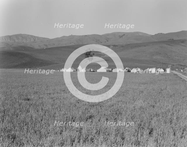 Migratory labor camp in the Santa Clara Valley, near San Jose, California, 1937. Creator: Dorothea Lange.
