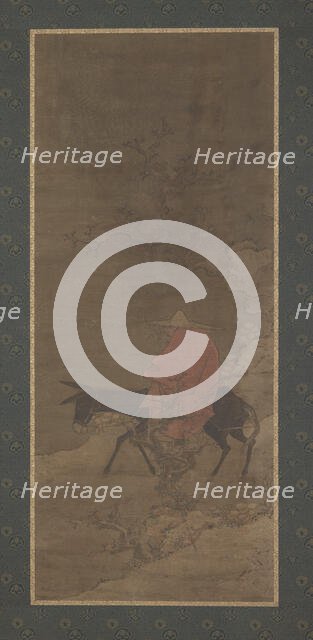 Riding Through Snow in Search of Plum Blossoms, Ming or Qing dynasty, 17th century. Creator: Unknown.