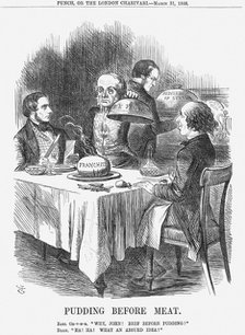 'Pudding before Meat', 1866. Artist: John Tenniel