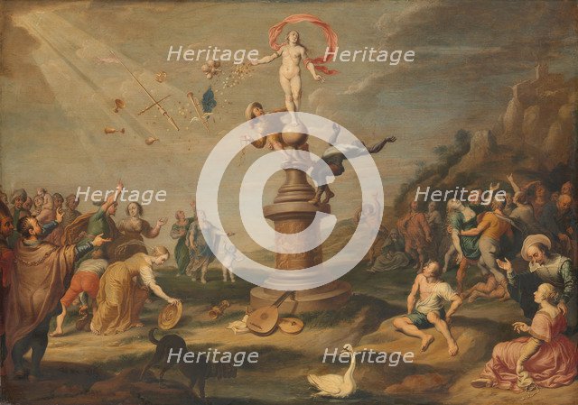 Fortuna shares her gifts, Mid of 17th cen..