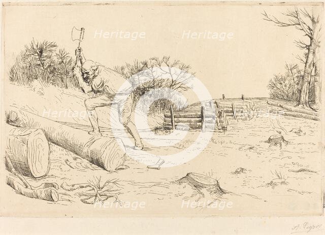 Woodcutter (Le bucheron). Creator: Alphonse Legros.