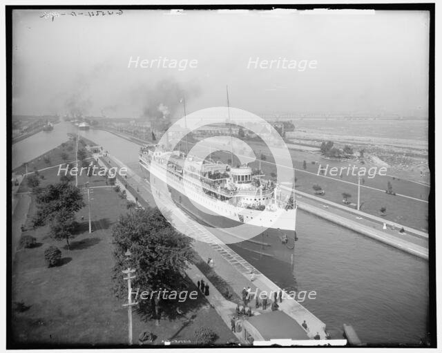 The Locks, Saulte [sic] Ste. Marie, Mich., between 1900 and 1907. Creator: Unknown.