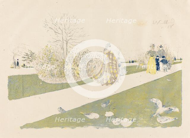 The Tuileries Garden (Le jardin des Tuileries), published 1896. Creator: Edouard Vuillard.